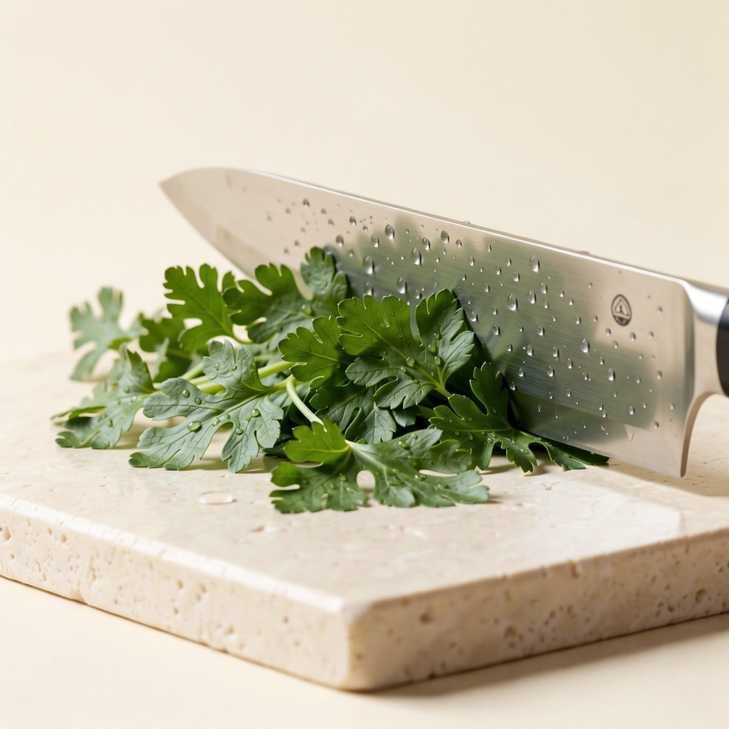 Découpe d'herbes fraîches